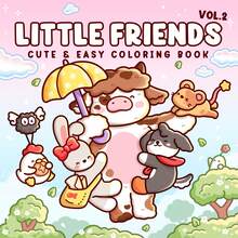 Volume 2 Of "Little Friends" Coloring Book, Suitable For Adults And Children, Bold And Simple, Concise And Elegant Patterns, Ideal For Relaxation. Can Be Used As Christmas, Halloween, Birthday, Children's Day Gifts, Student Supplies, Back To School Supplies Or School Supplies. [Essential For Hand-Drawn] No Need To Trace, Easy To Paint, Relieve Stress, Suitable For Adults And Teenagers. - Multicolor - View 2