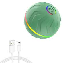 Gravity Intelligent Rolling Ball, Intelligent Electric Pet Toy, USB Charging, Multiple Colors To Choose From, Large Interactive Dog Toy, Colorful Striped Design, Sturdy And Durable, Can Be Charged Through USB, Made Of Durable Thermoplastic Rubber, Can Entertain Pets For Hours, Dog Ball Toy, Pet Toy Design, Pet Charging Toy. - Multicolor - View 13