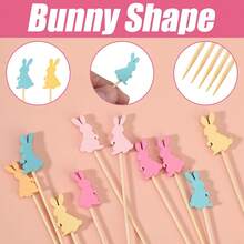 Colorful Rabbit Bamboo Skewers, Exclusive Easter Fruit Skewers For Bar, Restaurant, Party Decoration
