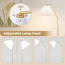 Lifezeal 66" Arc Floor Lamp With Adjustable Lamp Head, Pleated Lampshade & Foot Switch - View 6