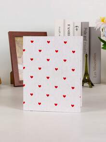 1pc 6" Red Heart Shaped Photo Album, Can Hold Up To 100pcs 6" Photos, Postcards, Memorabilia, Baby Photos Storage,Back To School,School Supplies - Multicolor - View 5