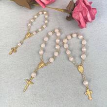 Rosario de Bautizo Beads Dedos Bautista Rosario de acrlico para el  Rosario para el Da de la Primera Comunin Regalo de de - inicial - Ver 5