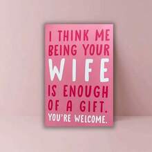 1张趣味老公生日贺卡 - 情人节或周年纪念日礼物佳选 - 男士幽默搞怪贺卡 - 含信封和感谢卡 - 小型企业用品 - 彩色 - 查看 4