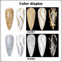 FOUR LILY 10ml 反光线条指甲油二合一超细刷法式美甲条纹设计凝胶指甲油 - 彩色 - 查看 3