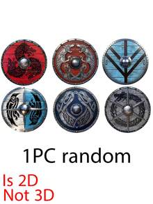 Bộ 6 đế lót ly hình khiên chiến binh Viking, đế lót ly cà phê bằng gỗ kiểu Bắc Âu, hoàn hảo để trang trí bàn ăn gia đình, làm quà tặng ngày lễ, dùng làm đế lót ly đồ uống, đế lót ly rượu vang, miếng lót cách nhiệt. - Nhiều màu - Xem 7