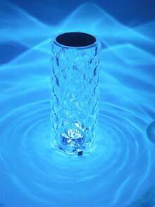 1pc 16 Color Changing Rose Lamp, RGB Rose Diamond Touch Lamp, Bedroom/Living Room/Party Dinner Decor Creative Light, Home Gift 16 Color Changing Night Light With Remote And Touch Control - Multicolor - View 8