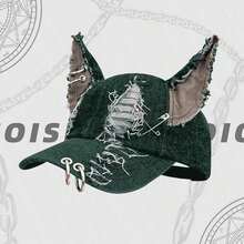 BODERI Wilderness Style Personalized Iron Ring Cowboy Hole Baseball Cap - A Must-Have For Going Out For Parties, Outdoor Climbing, Camping And Cycling HC0N - 綠色 - 查看 6