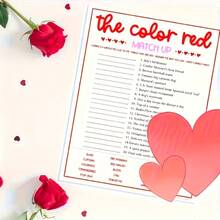 10pcs Red Valentine's Day Games, Valentine's Day, Fun Valentine's Day Games, Party Games, Valentine's Day Classroom Fun, Paint Me Red - Multicolor - View 4