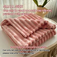 XBH Multiple Size Options Extra-Large Blanket 108in*90in*90in Thick Blanket Soft And Comfortable Warm 3D Rabbit Hair Double-Sided Blanket Warm Velvet Blanket Nap Blanket Air Conditioning Blanket Office Outdoor Camping Gift Blanket Bedroom Guest Room Living Room Student Dormitory Car Sofa Travel, Versatile Blanket For All Seasons, Full Coverage Of Christmas Gifts - Pink - View 11