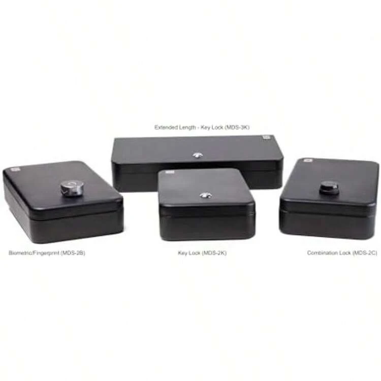 Caja fuerte para cajones de medicamentos, cerradura de llave, negro (MDS-2K)(Key Lock) - Multicolor - Añade 8