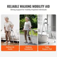 Andador plegable  Hemi Walker de un solo brazo para personas mayores y altura ajustable - Plateado - Ver 6