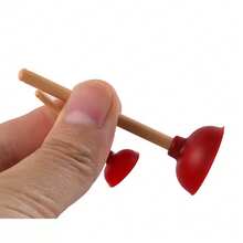 1/6 And 1/12 Scale Creative Toilet Plunger Toilet Desktop Decor, Dollhouse Bathroom Scene Accessories, Mini Home Decor, DIY Landscape Decoration Props, Cake Decorations - Multicolor - View 5