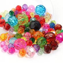 20-200 hạt acrylic tròn, nhiều màu sắc, bóng, dùng làm hạt đệm rời cho việc làm trang sức DIY như vòng tay, dây chuyền, bông tai. - phần tròn - Xem 4