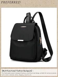 Simple Black Backpack, Daypack,Lightweight Commuter Backpack, Business Trip And Travel Backpack, A Must-Have For Students And Office Workers,Multifunctional Storage Backpack,Large Capacity Women's Casual Backpack - Nhiều màu - Xem 5