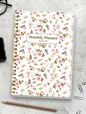 1pc 2026-2027 Loose-Leaf Planner, Includes Daily, Weekly And Monthly Planning, Suitable For Recording Meeting Agendas, Work Plans, Study Plans, Diaries, Applicable For Office And Study, 2026 New Year Gift, Unisex, School & Office Supplies