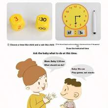 24-Hour Kids Clock Learning Set, Time Recognition Interactive Learning Toy, Suitable As Christmas, Birthday, Preschool Gift For Boys And Girls - Multicolor - View 4