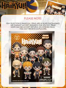 Crunchyroll 1 st Haikyuu!! Officiell 3D-animekaraktärsserie - 1 slumpmässig nyckelring i blindlåda, med karaktärer som Hinata Shoyo, Kageyama Tobio eller andra, lämplig som årsdags- eller alla hjärtans dag-present till mamma, vänner - Multifärgad - Visa 7