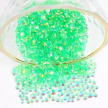 2MM-6MM, 5 Sizes, Assorted Transparent AB Color Resin Round Flat Bottom Crystal Rhinestone Jewelry DIY Beads, Suitable For Phone Cases, Nail Stickers, Clothes, Bags, Shoes, Crafts, Sparkling Nail Art Decorations