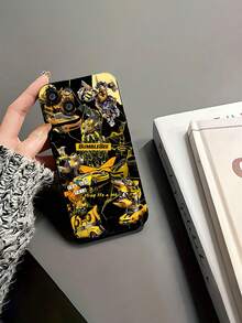 Estuche para teléfono con patrón de coche robot  Compatible con estuches para teléfonos   17  16 Pro Max  15 Pro Max  13 y  12 Estuche protector de TPU resistente al agua, a prueba de caídas y rayones Un gran regalo para familiares, amigos, seres queridos, novios, novias y para Navidad - Negro - Ver 6