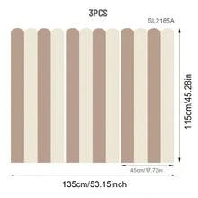 Multi-Color Vertical Striped Curved Wallpaper, Suitable For Children's Room, Living Room And Other Home Decor, Waterproof Self-Adhesive, Can Be Directly Pasted - Multicolor - View 14