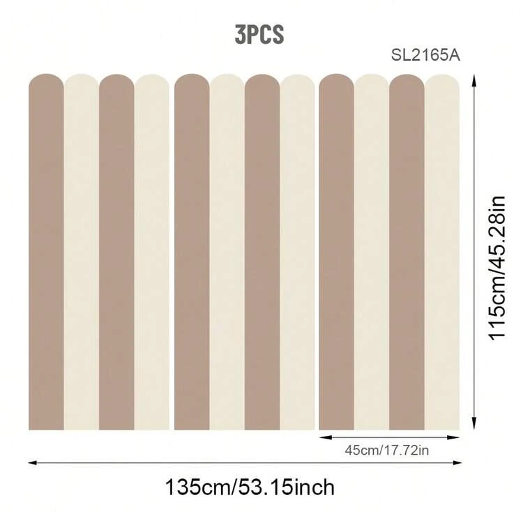 Mehrfarbige vertikale gestreifte gewölbte Tapete, geeignet für Kinderzimmer, Wohnzimmer und andere Heimdekoration, wasserfest selbstklebend, kann direkt aufgeklebt werden - Verschiedenfarbig - Übersicht 13