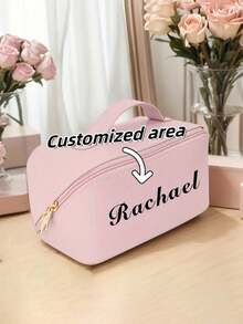 Personalisierte Namens-Kosmetiktasche - Großer Reise-Kosmetikorganizer mit Reißverschluss, aus synthetischem Material, unisex, ideal als Geschenk zum Geburtstag, Muttertag, Valentinstag, Abschluss, Jahrestag, große Kapazität, eleganter Reißverschluss, goldfarbene Beschläge, geeignet für Urlaub/Reisen, Outdoor/Picknick/Reisen/Wandern/Sport/Klettern, Geschäft/Pendeln/Arbeit/Büro, Neujahrscharm-Auswahl. - Verschiedenfarbig - Übersicht 7