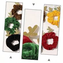 PZW-NOLITOY 18 Piezas Cintas Navideñas Para El Pelo Del Intestino Coleteros Navideños Para El Cabello Gomas Para El Pelo De Asta Niñas Scrunchies De Navidad De Las Mujeres Cuerno Champú Tela3928 - como en la foto - Ver 3