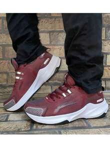 Men's FL Comfortable Sneakers For Walking, Gym And Everyday Use - Burgundy - View 2