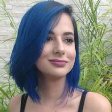 MANIC PANIC Classic Shocking Blue Semi Permanent Hair Color - Dark Cobalt Blue Hair Dye For Women &Amp; Men That Lasts 4-6 Weeks - Vegan, Ammonia &Amp; Cruelty-Free - Create &Amp; Mix Custom Shades (4oz) - ColorD - 查看 5