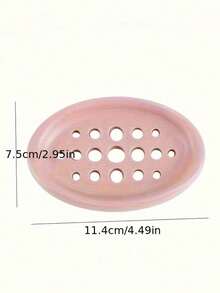 1pc Silicone Soap Dish - Stylish Oval Self-Draining Soap Holder With Multifunctional Storage Rack - Perfect For Bathroom Countertops, Sinks, And Countertops, Ideal For Keeping Soap Bars Within Reach, Durable And Space-Saving Bathroom Accessories