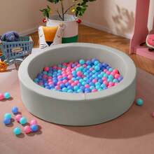 Lifezeal 42.5" Round Foam Ball Pits With 25D Sponge Filling Washable PU Cover For Kids Gift Pink/Gray - Grey - View 1