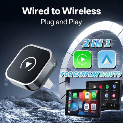 Universal Wireless CarPlay & Android Auto Adapter - Compatible With IPhone & Android Devices