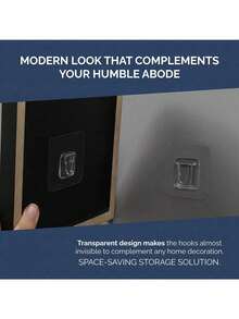 10pcs Double-Sided Adhesive Hooks, Waterproof Wall Hooks, Suitable For Bathroom, Kitchen, Hanging Pictures, Etc.