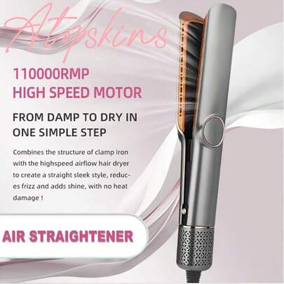 UKLISS 二合一吹风机和直发器 - 一步完成干发造型，热保护，适用于所有发质