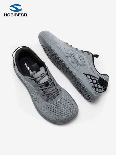 HOBIBEAR 1 đôi giày thể thao thường ngày unisex, đế cao su mềm nhẹ, chống trơn trượt, thích hợp cho mùa xuân/thu, kiểu dáng rộng rãi, thoải mái theo phong cách châu Âu và Mỹ, phù hợp cho mọi mùa.