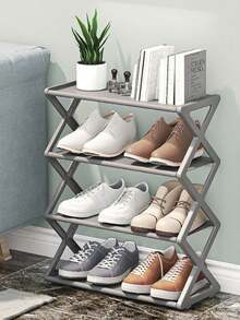 This 4-Tier X-Shaped Shoe Rack Is A Space-Saving, Easy-To-Assemble Ideal Choice For Homes And Kitchens, Suitable For Shoe Storage, Modern Shoe Racks, Shoe Organizer Racks, Living Room Shoe Racks, And Home Decor. Great For Ramadan Decoration And As A Christmas Gift For Men.