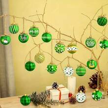 16pcs,St. Patrick'S Day Hanging Decorations, 2D Flat Single-Sided Printing, Wooden Decorations With Various Green Patterns, Suitable For Home Decoration, Christmas Tree Party Decoration - Multicolor - View 4