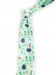 8cm Men's Unique Design Novelty Tie, Four-Leaf Clover Tie, Wedding Business Party Gift - Multicolor - View 17