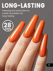 YOKEFELLOW TPO-Free & HEMA-Free 10ml Gel Nail Polish, Fluorescent Green Orange Pink Nails All Seasons Semi Permanent Manicure Nail Gel Polish Soak Off UV LED Nail Art Salon DIY For Women Girls - 彩色 - 查看 2
