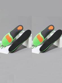 1双男女通用黑色舒适足弓支撑运动鞋垫，U型后跟垫，透气吸湿减震全长鞋垫，适用于运动鞋、休闲鞋、白色男女鞋 - 黑色 - 查看 11