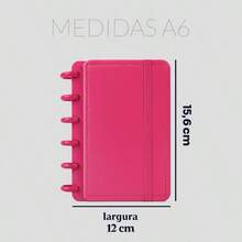 Kit Of 2 Smart Notebooks A5 A6 Hardcover 80 Sheets School/University Diary Planner - 粉色 - 查看 6