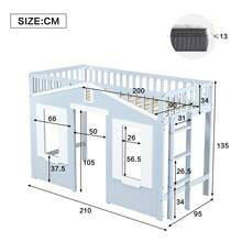 Bed Bases & Foundations - White + Blue + Solid Wood + Medium-density Fiberboard - View 12
