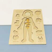 1 bộ ghép hình bằng gỗ về giải phẫu học người - Đồ chơi giáo dục tương tác cho trẻ em, thúc đẩy khả năng nhận thức và tương tác giữa cha mẹ và con cái, đồ chơi ghép hình nhiều màu sắc dành cho trẻ mẫu giáo. - Nhiều màu - Xem 4