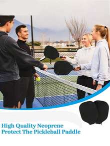 1/2pcs Waterproof Beach Racket Bag, Shockproof Zipper Racket Protective Cover, Ping Pong Racket Storage Bag, Gym Clothes