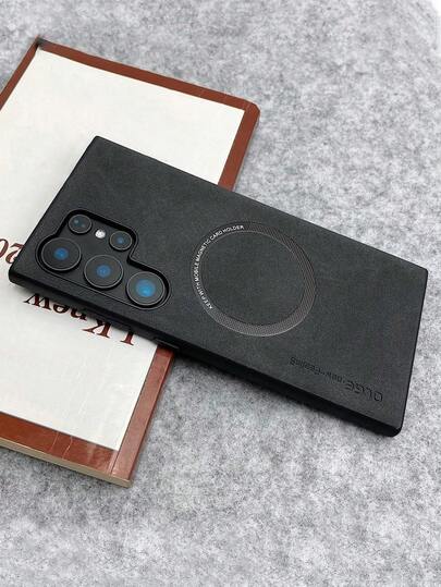 Magnetic Leather Phone Case Compatible With Samsung Galaxy S25 Ultra S24 Ultra S23 Ultra S22 Ultra Luxury Wireless Charge Shockproof Cover