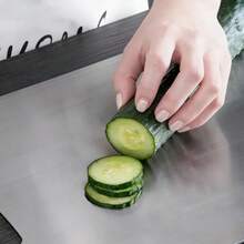 3pcs/1pc High-Quality Stainless Steel Double-Sided Cutting Board - Thickened, Mildew-Resistant, Suitable For Kitchen And Restaurant Use, Easy To Clean With Water