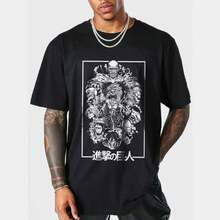 Eren Yeager Anime  T Shirt Summer Cotton Men's Women Tee Streetwear Casual  Short Sleeve Couple Hip Hop Top - 7 - 查看 3