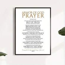 1pc+ God's Armor Of Prayer Themed Wall Art, Suitable For Murals, Prints And Gifts. Great For Decorating Bedroom, Office, Living Room, Cafe With 2D Flat Unframed Prints - Multicolor - View 4