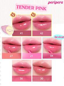 Peripera K-Beauty Ink Mood Glowy Tint，Water Bare Tint，Mirror Watery Lip Gloss，Glass Lip Gloss，丰盈，自然保湿，轻盈，提亮，持久显色，舒适不粘腻，适合戴口罩，不泛白，K-Beauty，韩国彩妆 - #30 Happy Berry - 查看 9