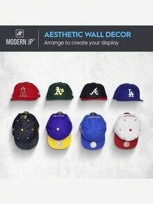 New Baseball Cap Hook, Seamless Cap Hook, Simple Storage, Hat Hooks, Modern Minimalist Wall Hanging Hat Hook, Minimalist Headphone Necklace Storage Hook, Perfect For Home Storage. - Black - View 9